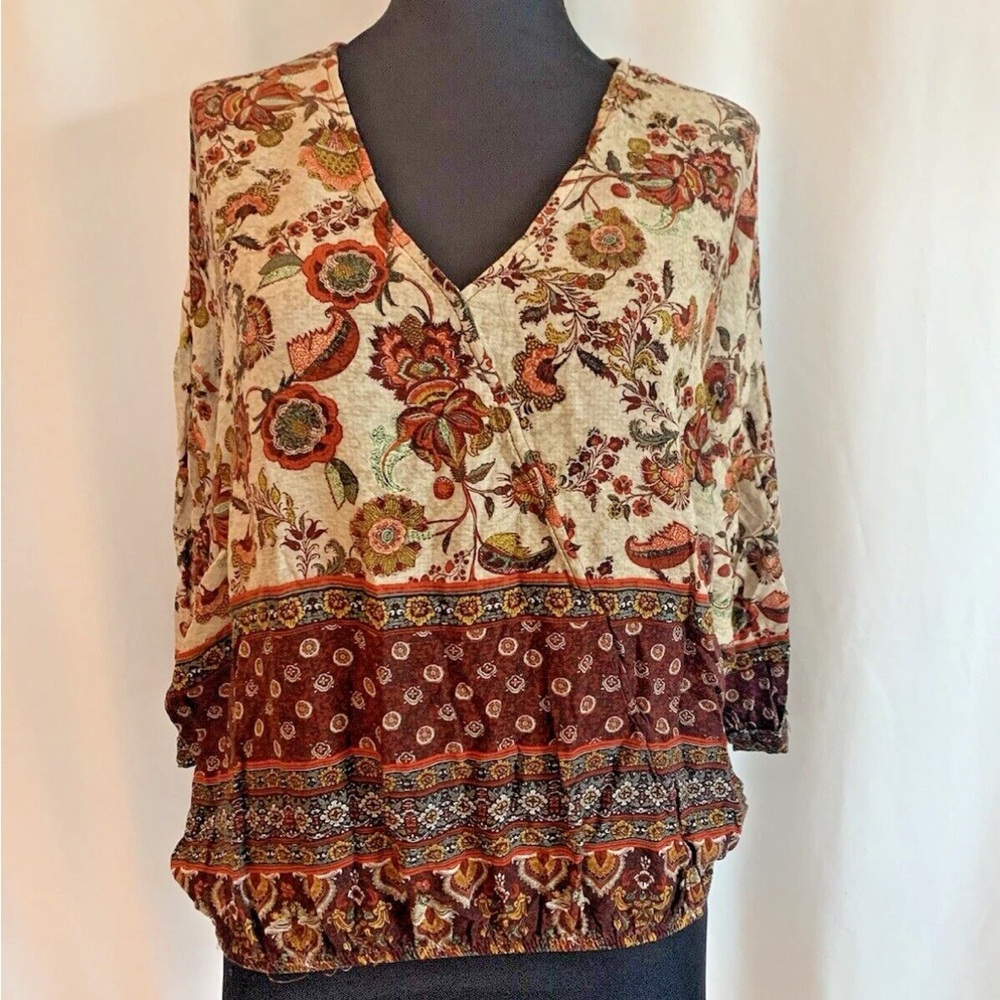 Desigual Boho Floral Top - Size Small